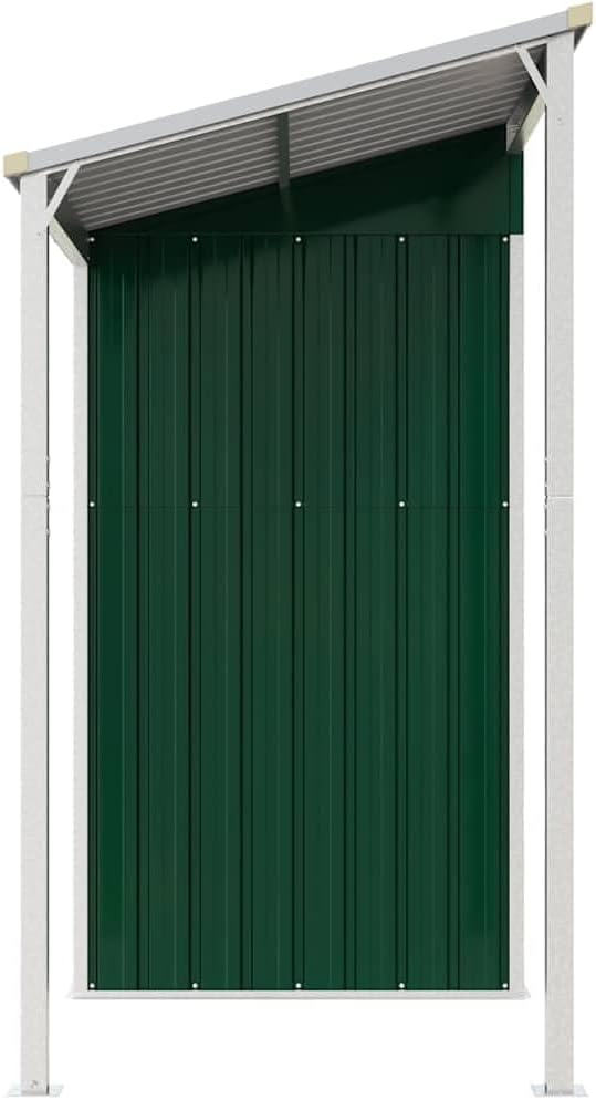 karaca-alisveris Abri de Jardin avec Toit prolongé Vert 277x107x181 cm Acier, Maison & Jardin, Pelouses & Jardins, Vie en extérieur, Structures extérieures, Cabanes & abris de Jardin, Vert, (Poids 41.56KG)