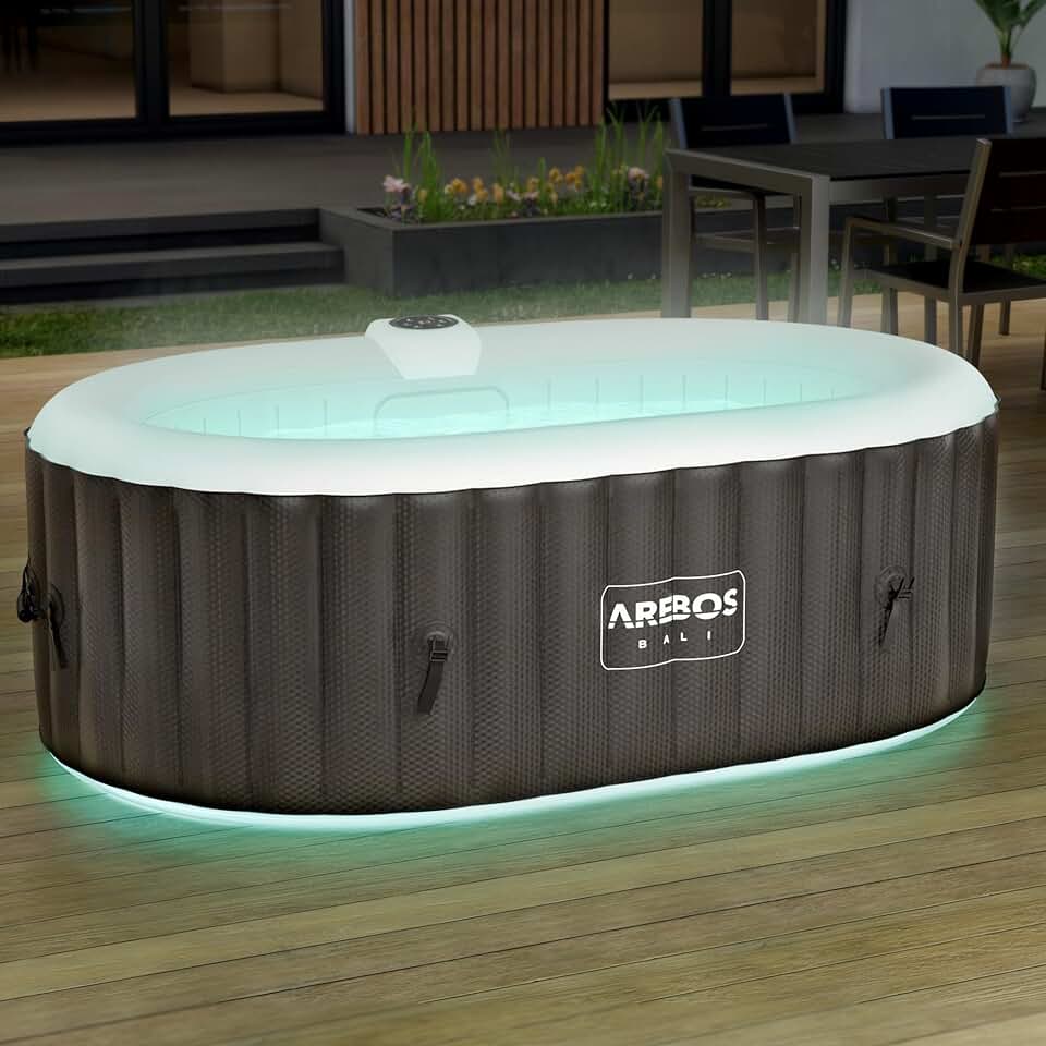 karaca-alisveris - Spa LED gonflable 190x120cm, 2 places, 90 jets, 550L
