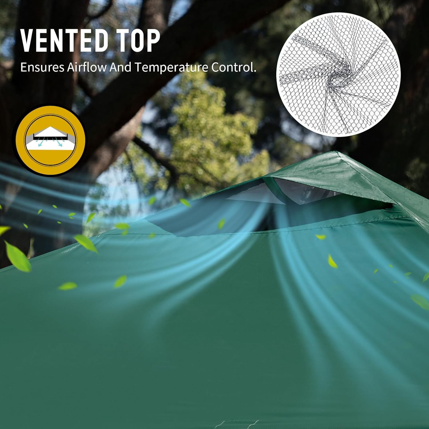 karaca-alisveris - tonnelle pliante - 3x3m - imperméable, UPF 50+, vert, sac