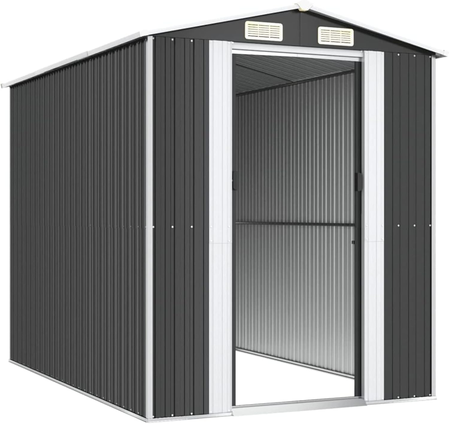 Abri de jardin - acier galvanisé, anthracite, 192x274x223 cm, rangement outils