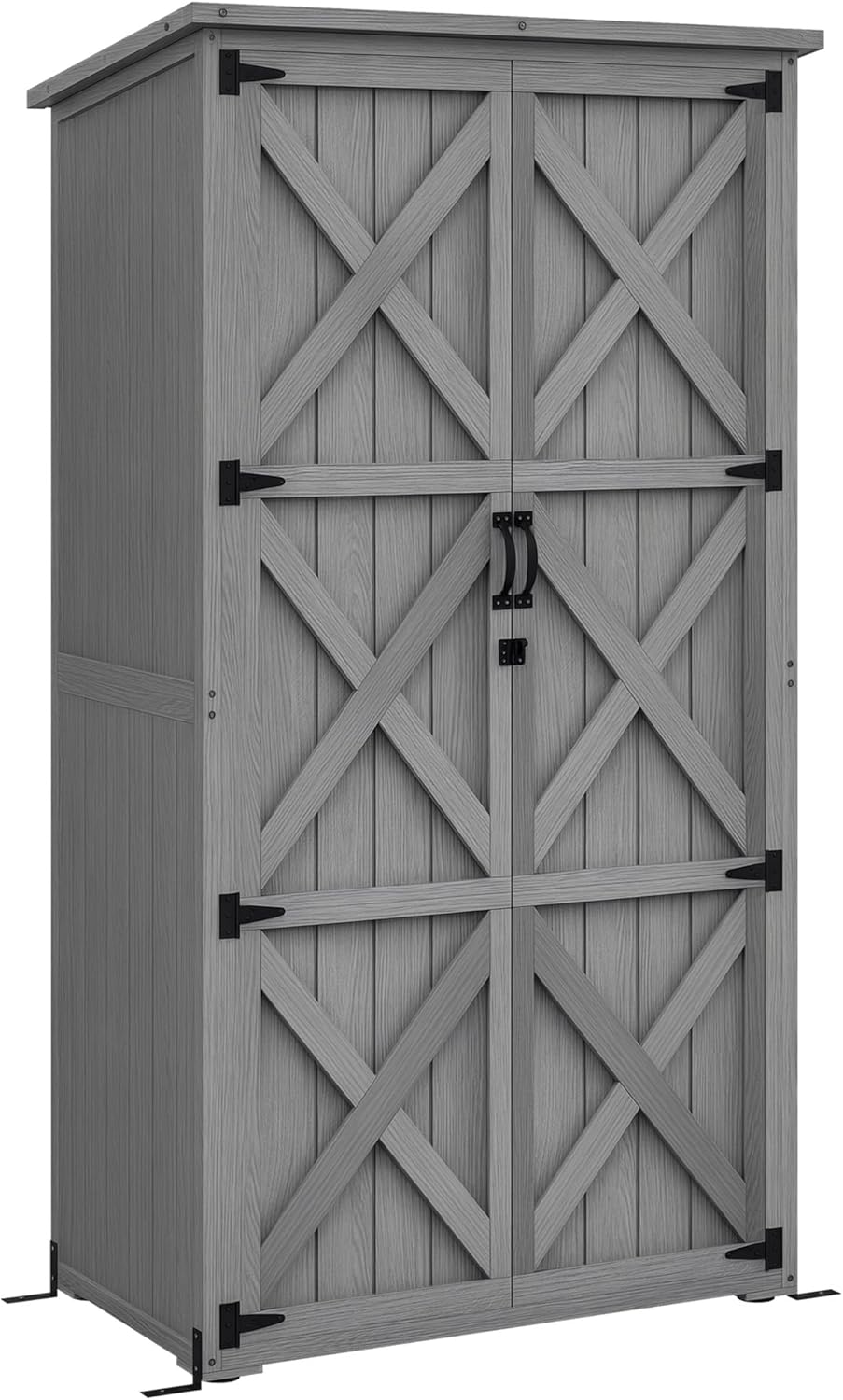 karaca-alisveris - Armoire sur pied bois massif 90x54.5x161/168.5 cm toit incliné