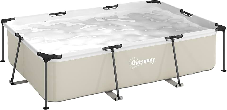 karaca-alisveris - Piscine tubulaire rectangulaire - 316x238x66,5 cm - pompe de filtration, PVC triple couche, structure antirou