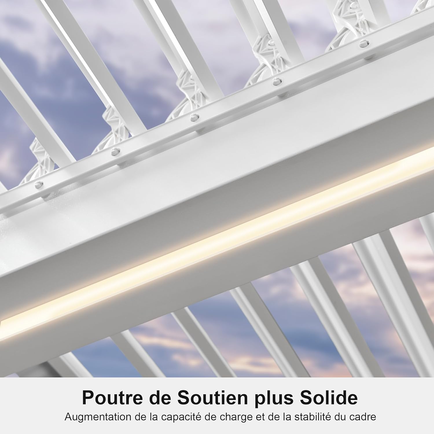 karaca-alisveris - Pergola bioclimatique 4,84x3,68m alu, LED, gouttières