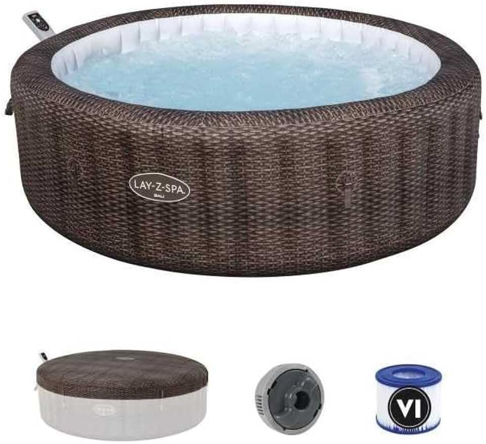 Bali - MaxHold EnergySense UltraFit, 2.16mx71cm, rond, marron, 7 places, AirJet - 85