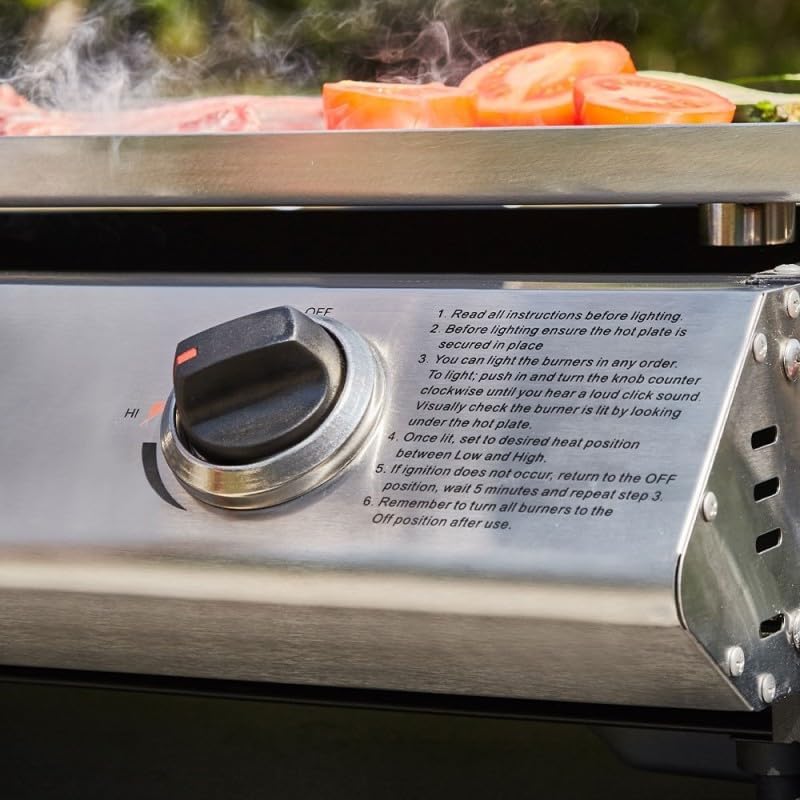 COOKING BOX - Cadix 3 feux - 62x37,5 cm - 3 brûleurs, tiroir graisse, inox
