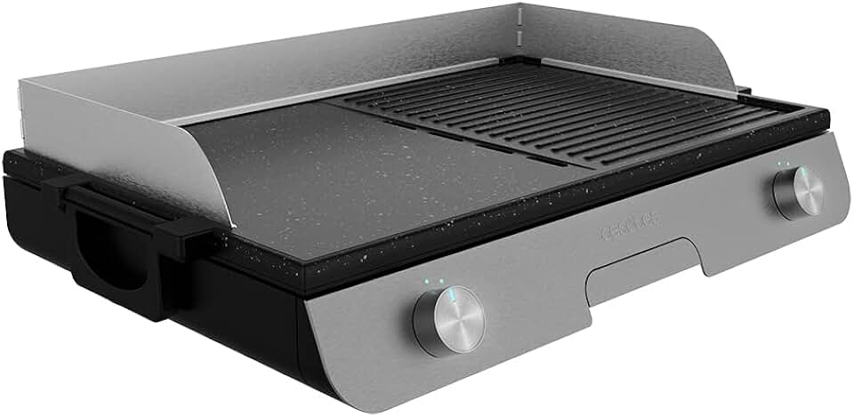 karaca-alisveris - PerfectRoast 3000 - barbecue inox - 3000W, surface mixte, Rockstone antiadhésif, thermostat, bac graisse 03182