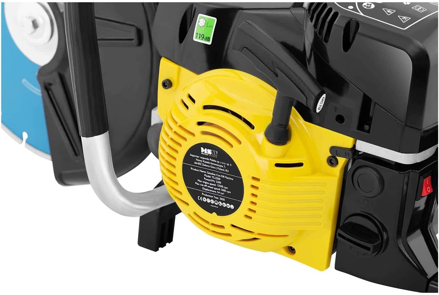MSW - scie découpeuse thermique TS-2500, 300 mm, 2500W, 100 mm coupe