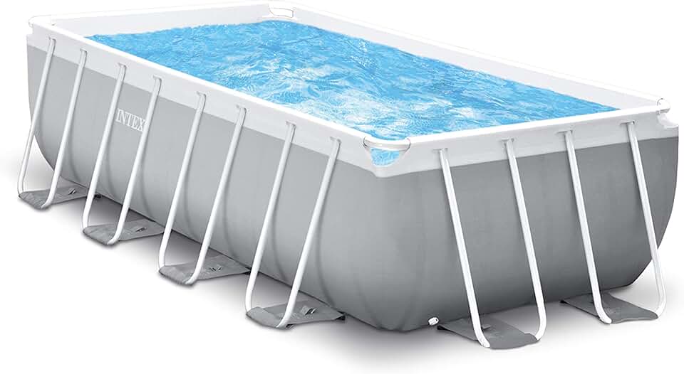 karaca-alisveris 4M x 2M x 1.22M Prism Frame Rectangular Pool Set