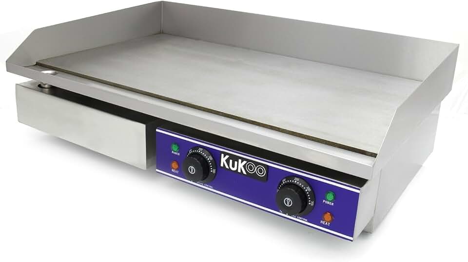 KuKoo - Plaque de cuisson professionnelle - 70cm - acier inoxydable