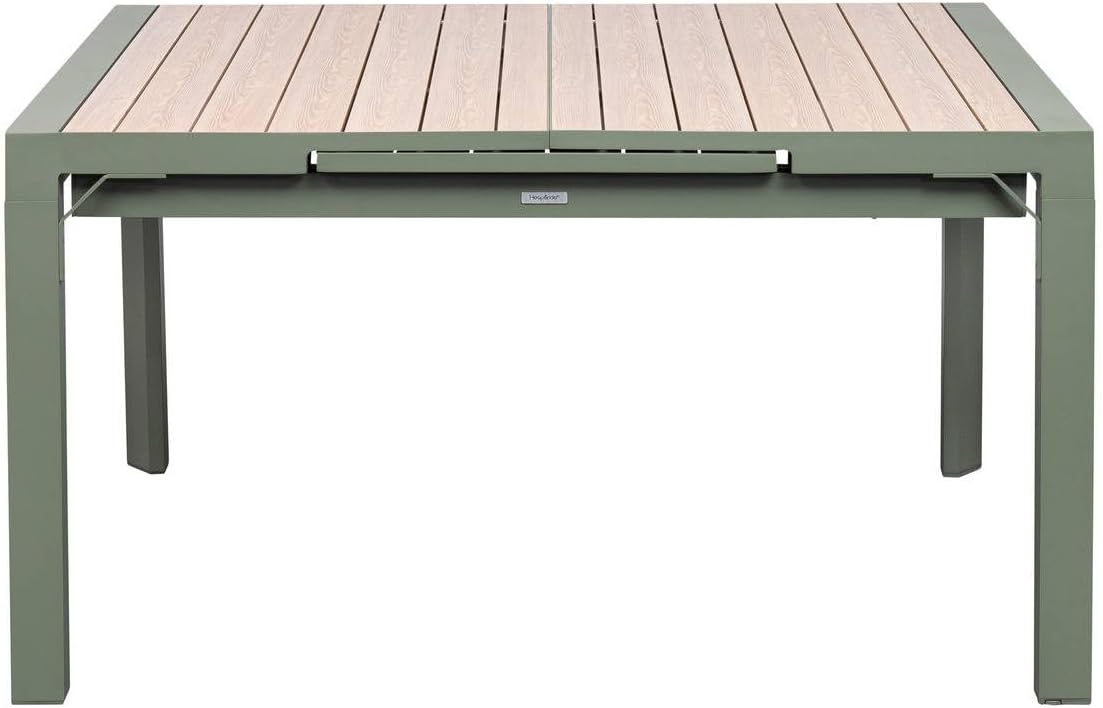 karaca-alisveris - Evasion - table extensible 10 places - alu et effet bois