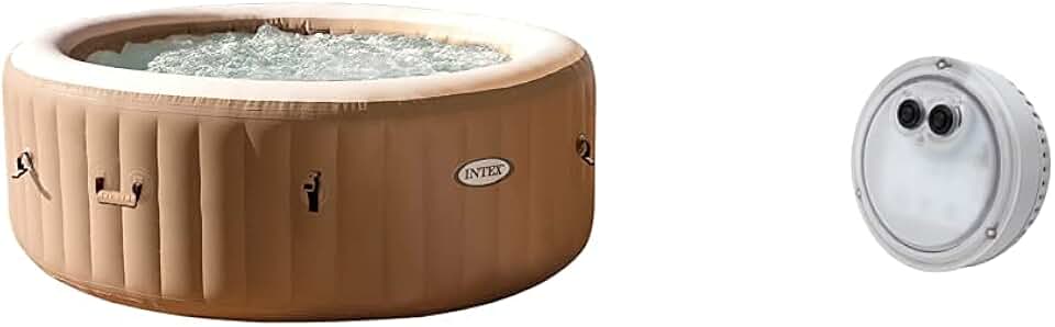 karaca-alisveris - Pure Spa Sahara 4 places - rond, 795L, 120 bulles, LED ambiance