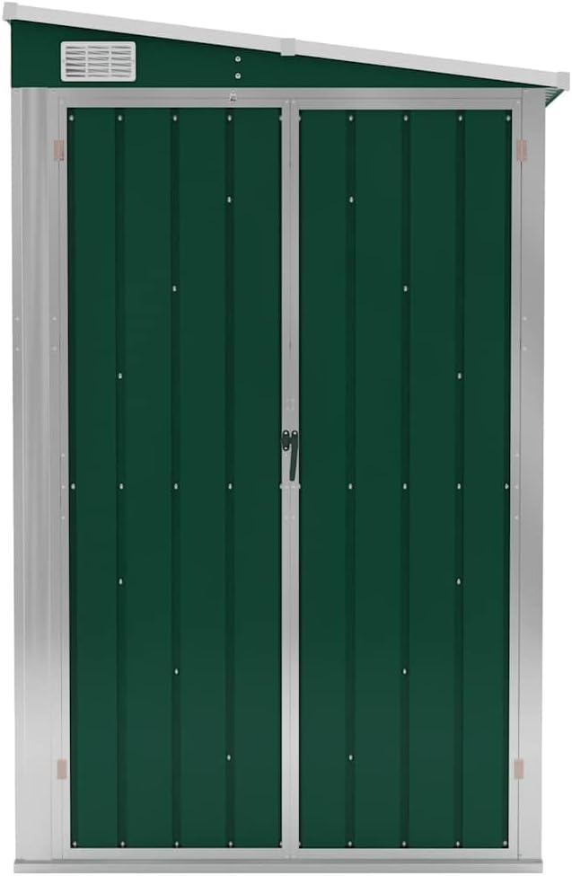 karaca-alisveris Abri de Jardin Mural Vert 118x194x178 cm Acier galvanisé,Structures extérieures, Cabanes & abris de Jardin,316221
