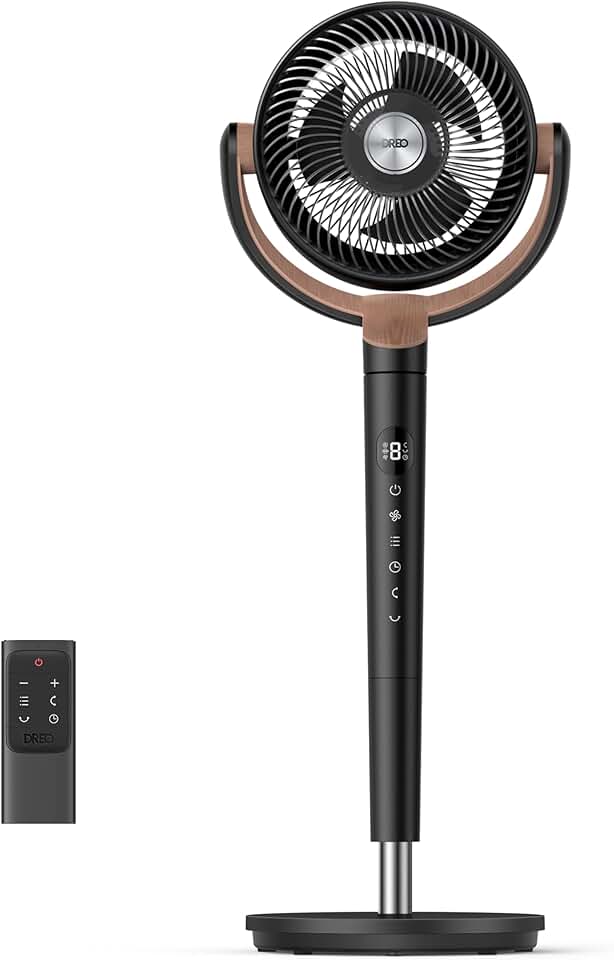 karaca-alisveris - ventilateur sur pied - 94-107 cm - 20 dB, oscillation 120°, portée 26 m