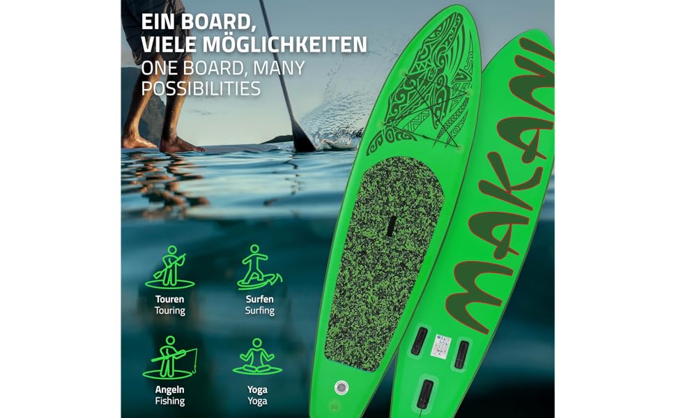 karaca-alisveris planche de stand up vert paddling makani 320x80x15 cm SUP gonflable paddle board de surf