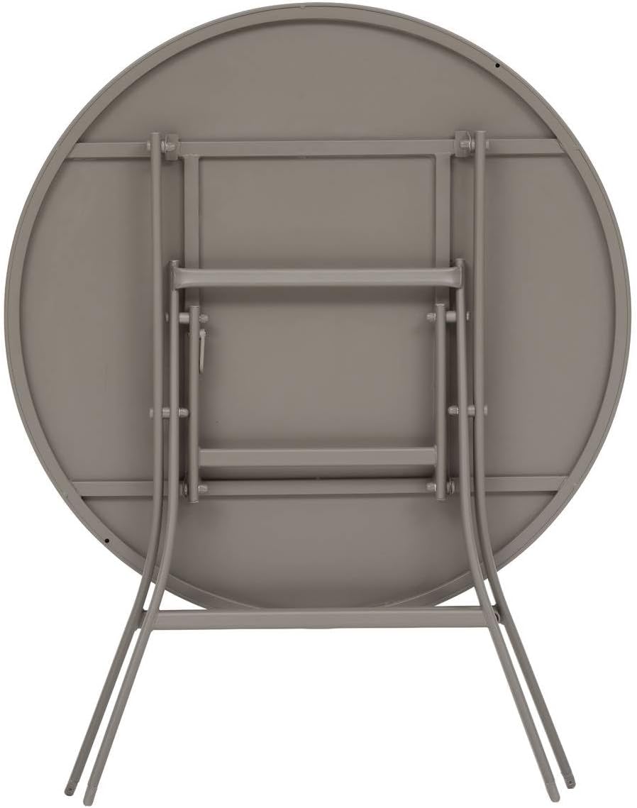 karaca-alisveris - Greensboro - table pliante ronde acier antirouille 4 places