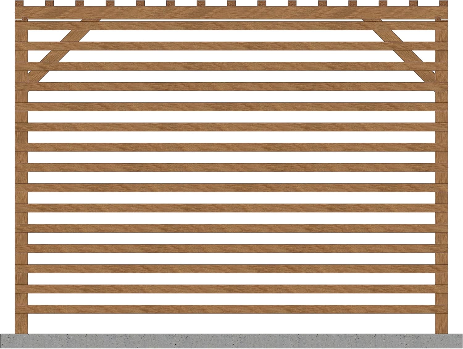 Pergola Bois Massif - Série brise-soleil - 3x3m - Classe 3, persiennes durables