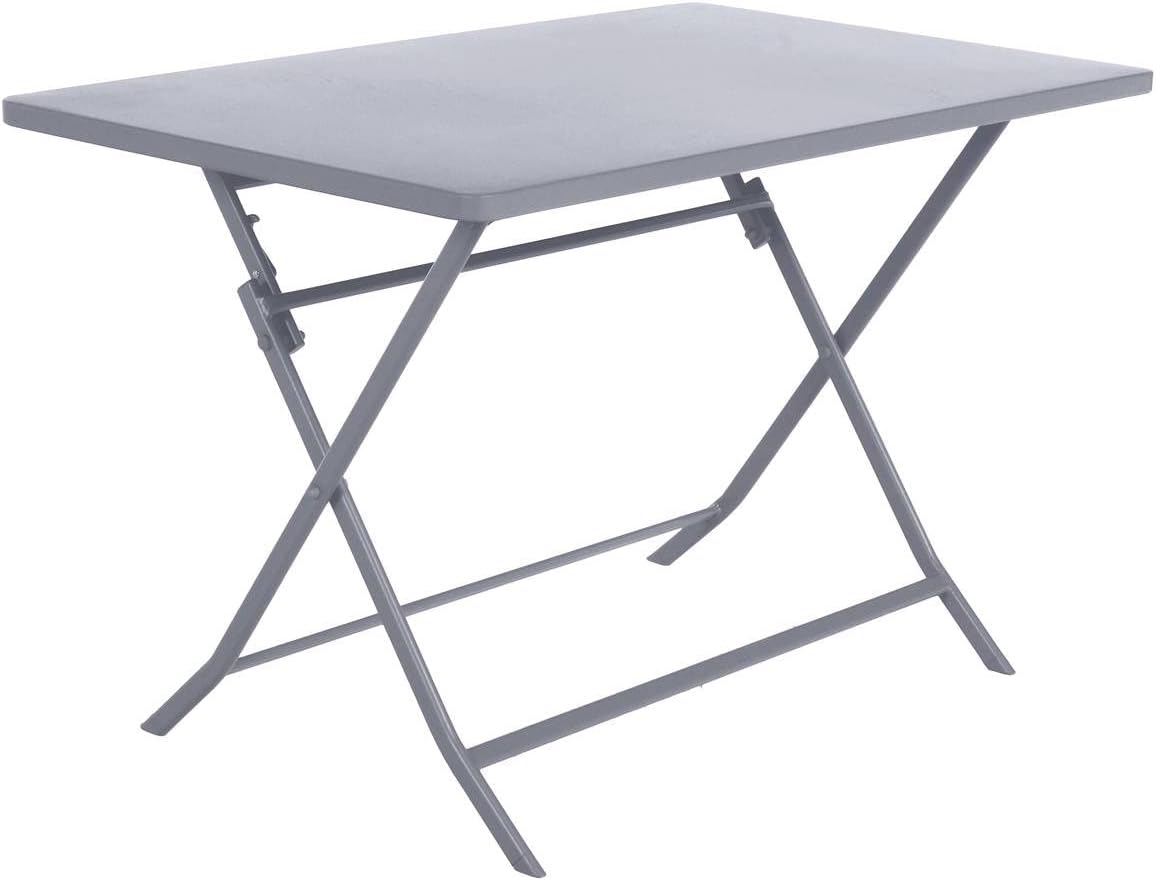 karaca-alisveris - Greensboro - 4 places - table pliante acier antirouille, quartz