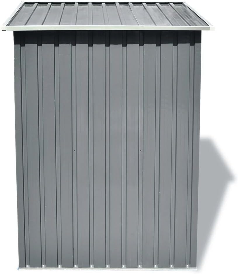 GuyAna Abri de Stockage pour Jardin Métal Gris 204 x 132 x 186 cm,Abris De Jardin,Abri De Stockage pour Jardin,Abri D'Outils De Jardin