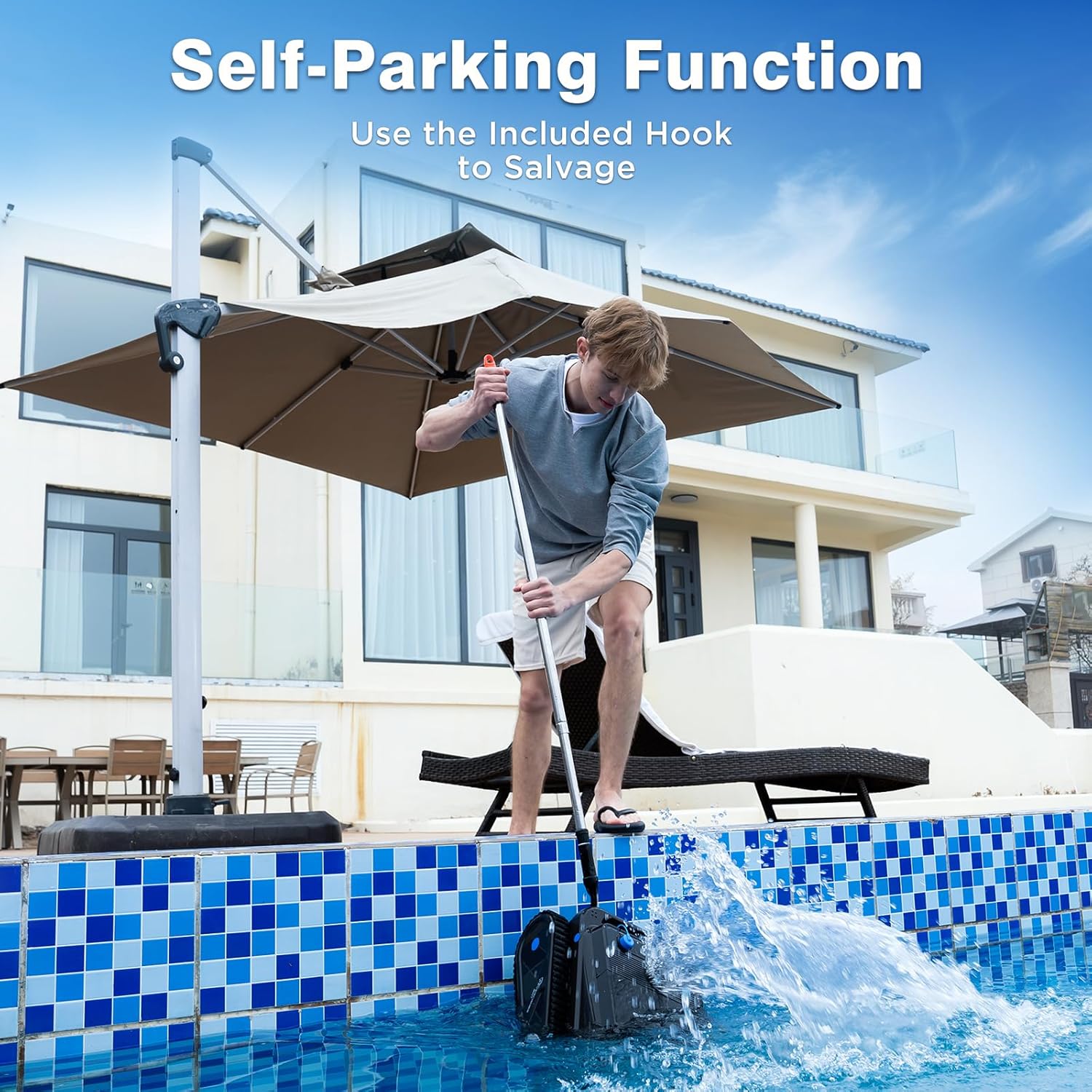EVERCROSS - BOT série piscines - 120 min, appli, 200㎡, fond/parois, 2026