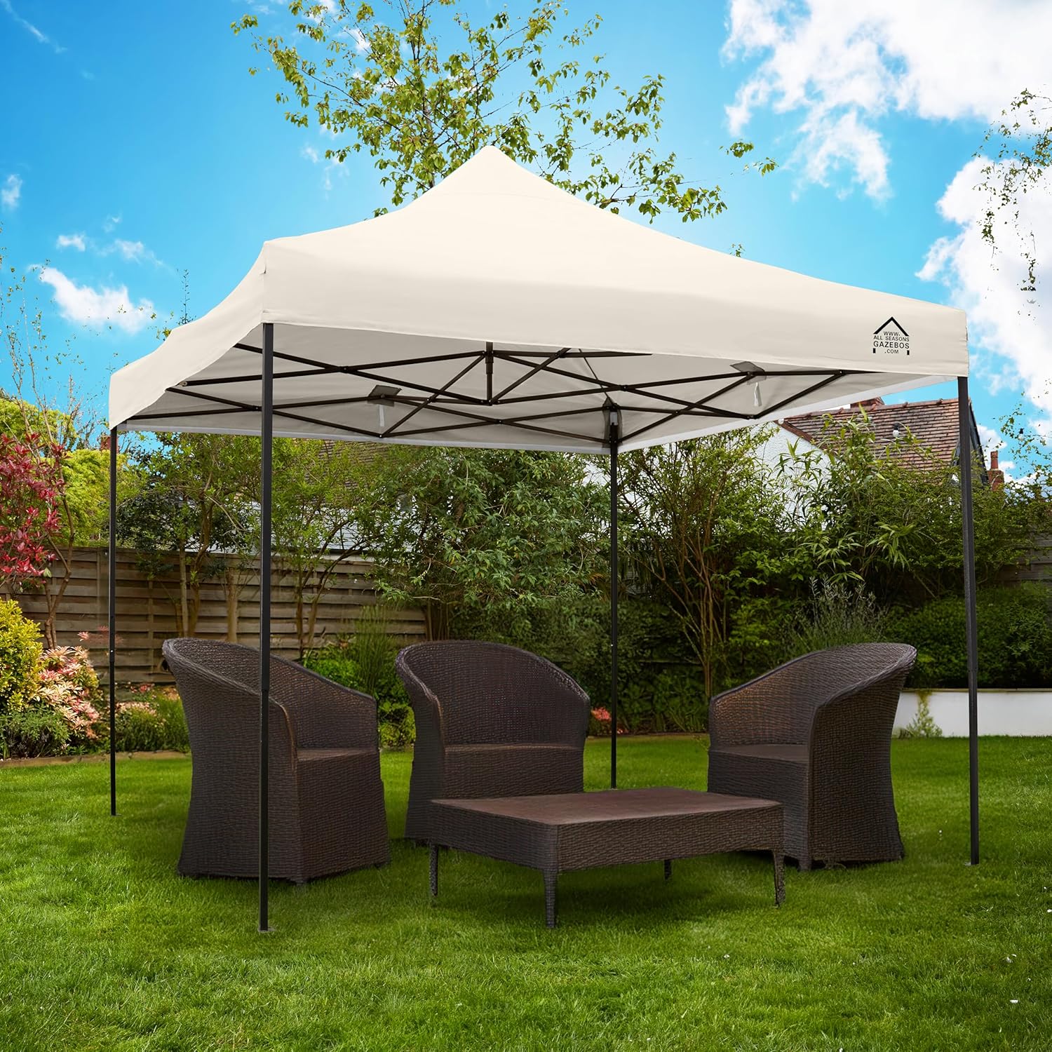 karaca-alisveris - Tonnelle pliante série premium - 3x3m - étanche, parois latérales, accessoires, haute qualité