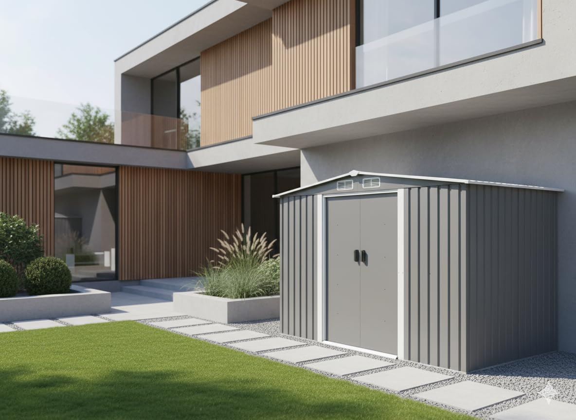 karaca-alisveris - Jura - 6.66 m² - Abri métal robuste rangement jardin