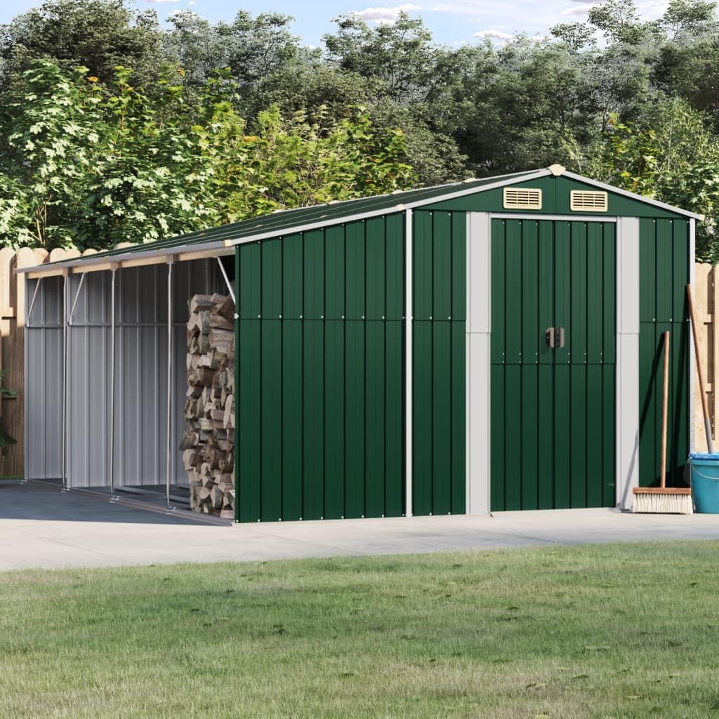 Abri de Jardin en Acier galvanisé, Salles de Stockage de Jardin Extérieures avec Bouches D'aération et Poignées Pratiques pour Ranger Les Outils, Les Ustensile de (277 x 365,5 x 179 cm)