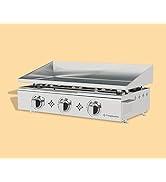 Plancha Gaz Tout Inox 3 Feux 7,5 kw - Anti-adhésive et nettoyage facile - karaca-alisveris modèle PIMI...