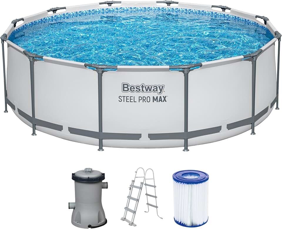 karaca-alisveris - Steel Pro Max piscine ronde - 366x100 cm - hors sol, robuste
