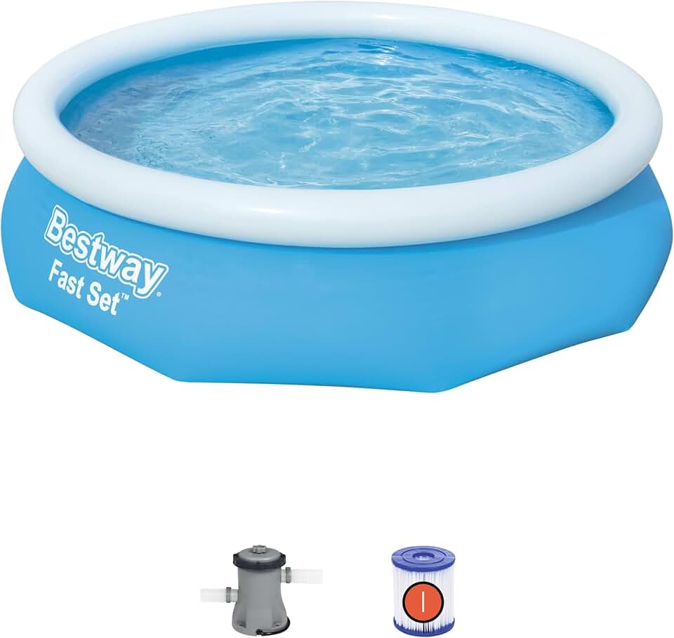 karaca-alisveris 57270 Piscine Hors Sol Fast Set Ronde Diamètreètre 305 X 76 cm, Filtre à Cartouche