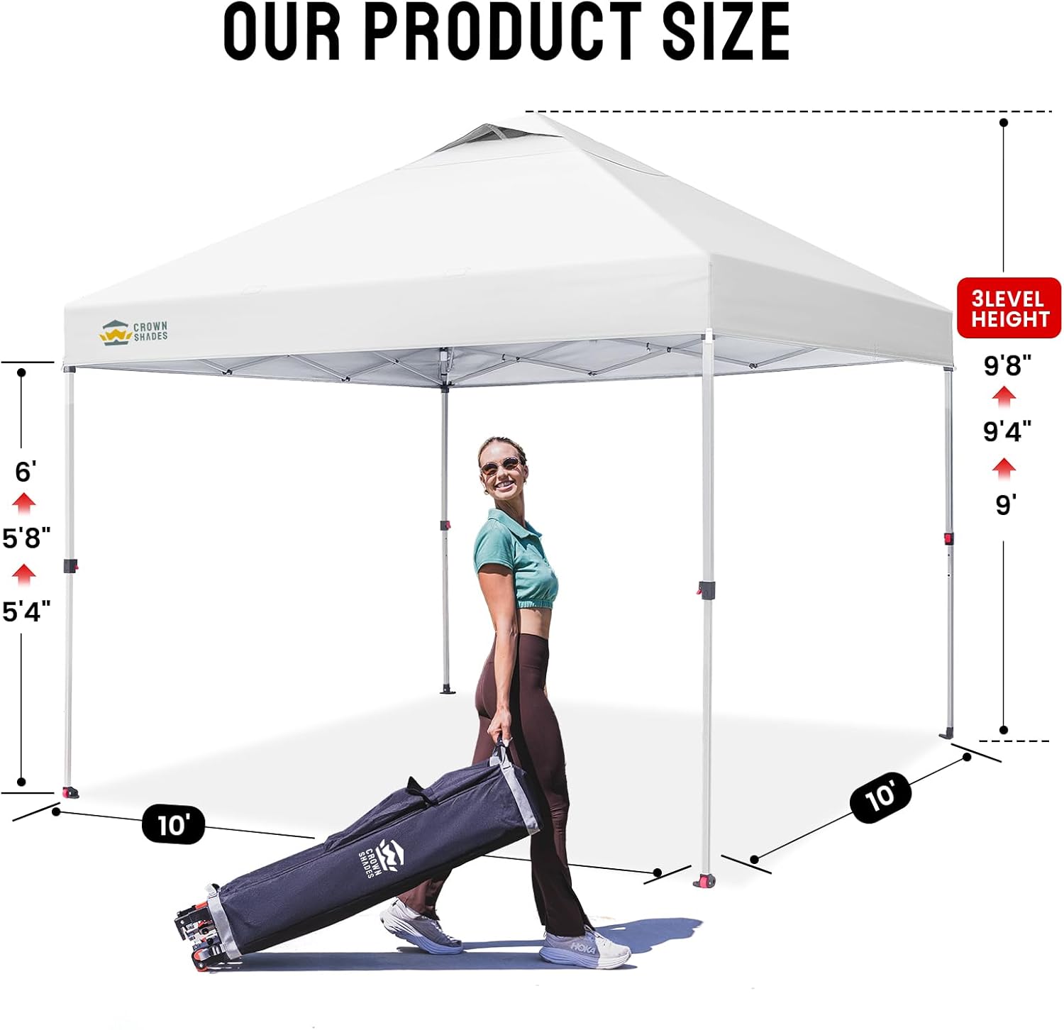karaca-alisveris - tonnelle pliante - 3x3 m - imperméable, UPF 50+, sacs de sable