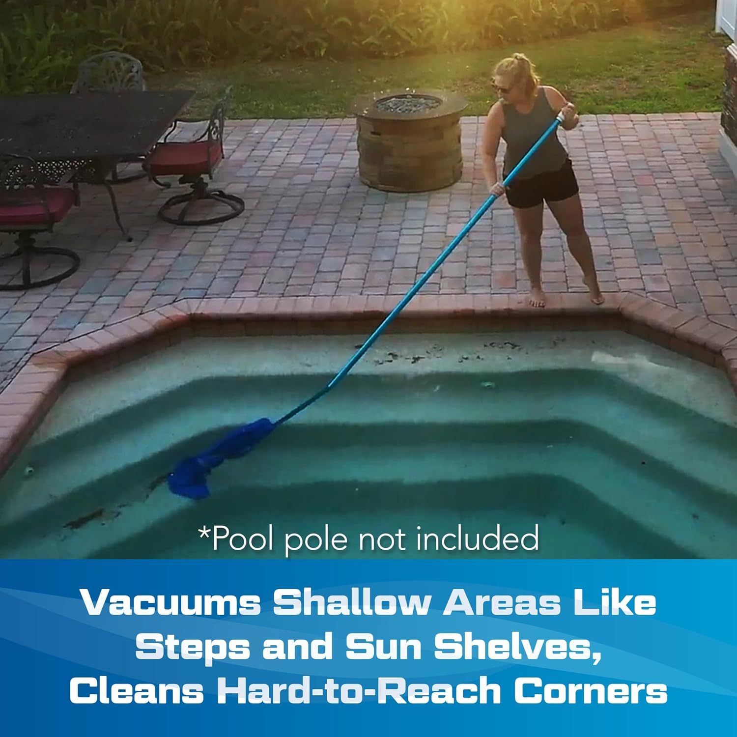 Water Tech karaca-alisveris Max Li Aspirateur de piscine, aspirateur de piscine sans fil avec moteur P30, aspirateur à main pour piscine et spa
