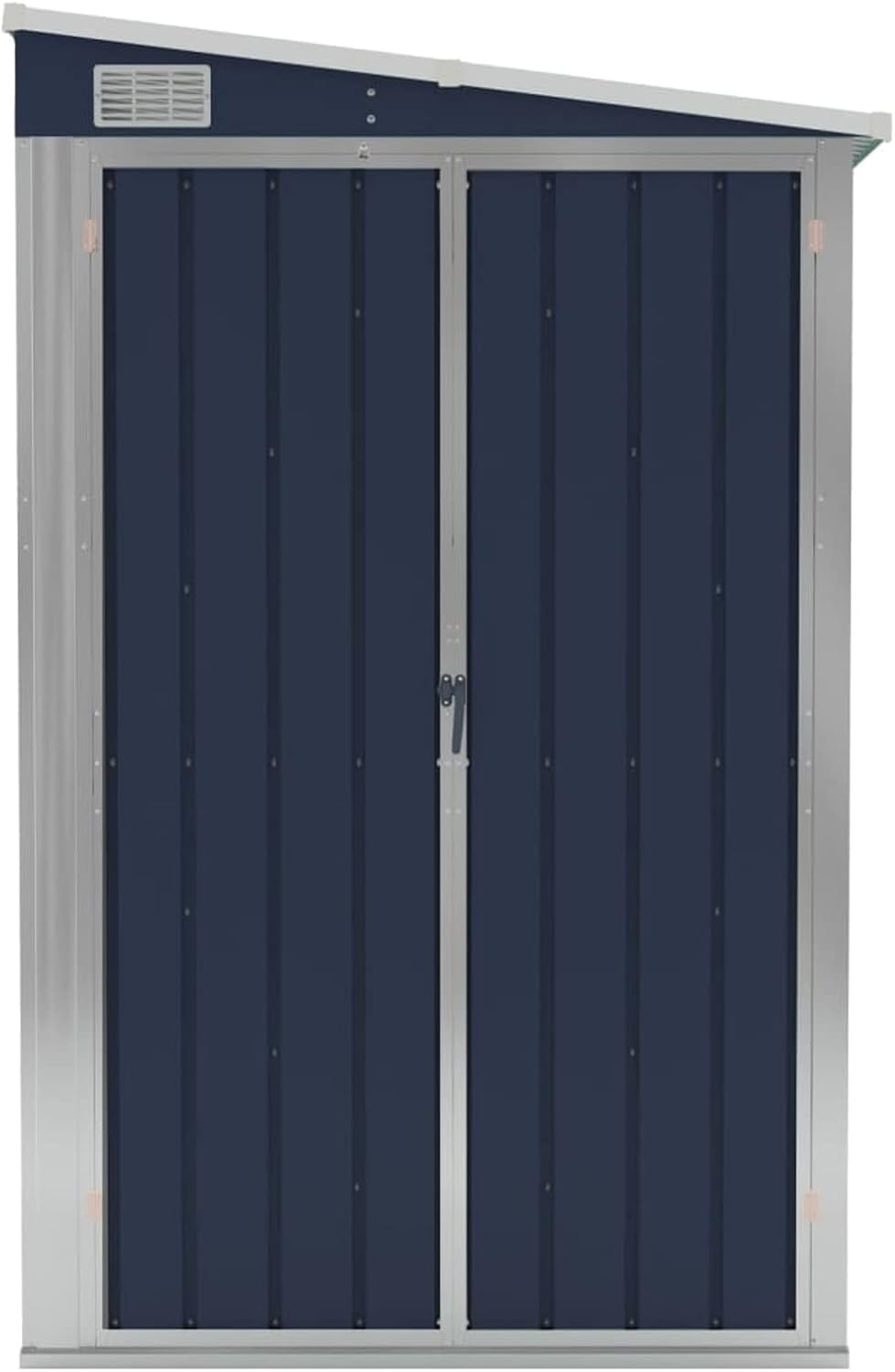 Abri de jardin mural en acier galvanisé 118 x 382 x 178 cm