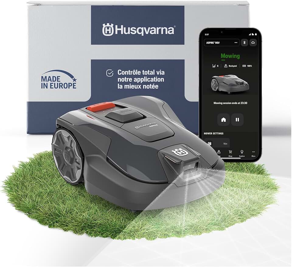 karaca-alisveris - Automower Aspire R6V - jusqu'à 600m² - IA Vision, GPS, WiFi, tonte sans fil périphérique, Zones virtuelles, 