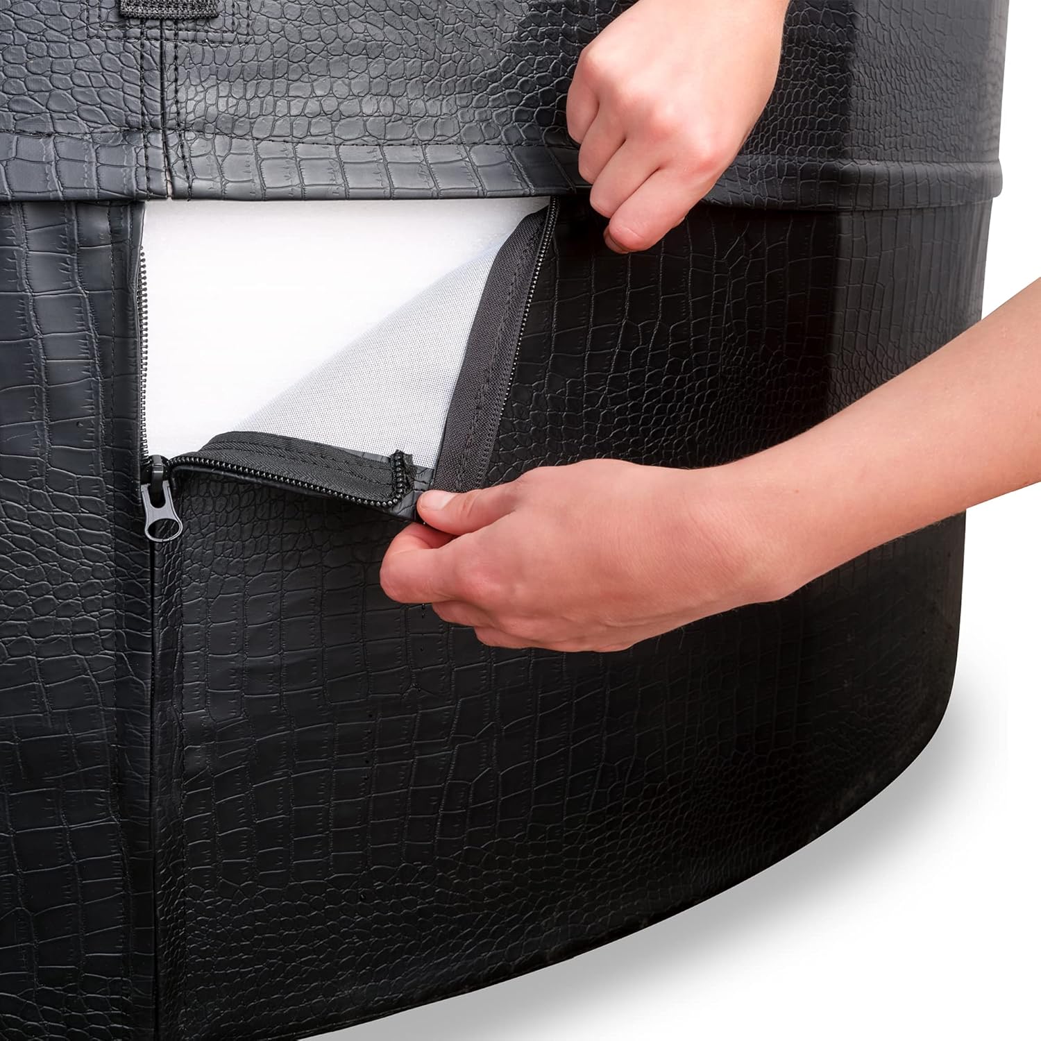 karaca-alisveris - Leather Premium Spa extérieur 184x73cm - 4 places, chauffage, 120 jets air
