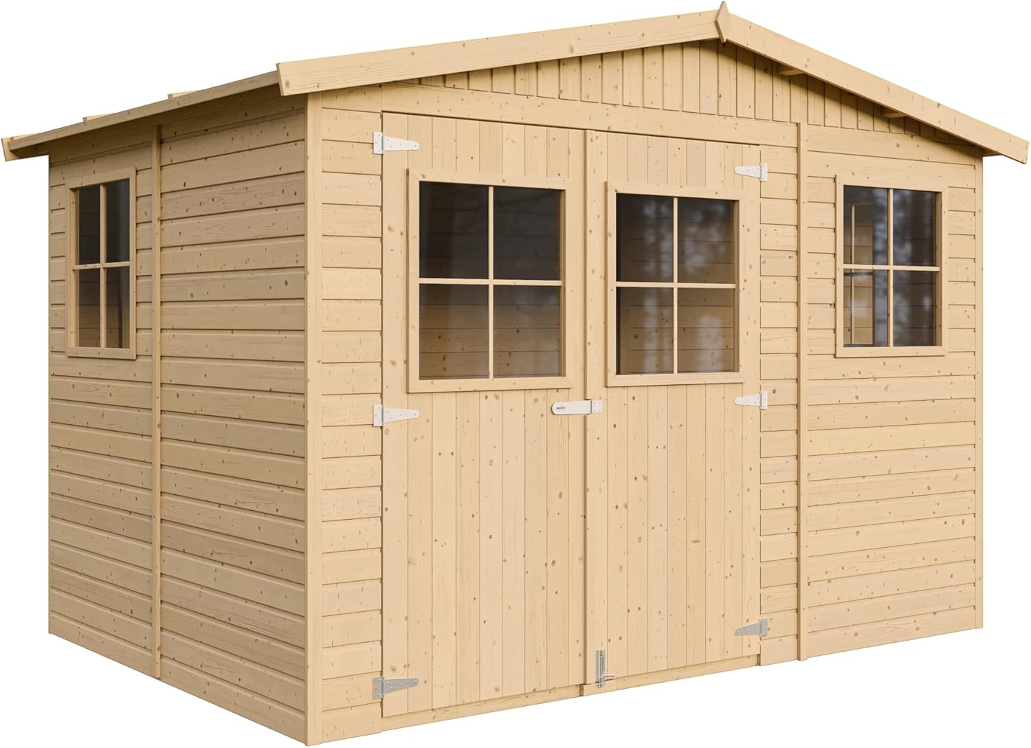 Abri de Jardin en Bois Exterieur avec Les PLANCHERS IMPRÉGNÉ- Cabane de Jardin en Pin/épicéa-H226x324x216 cm/6m2- Construction de Panneaux- Rangement pour vélos, Remise à Outils- karaca-alisveris M334+M334G