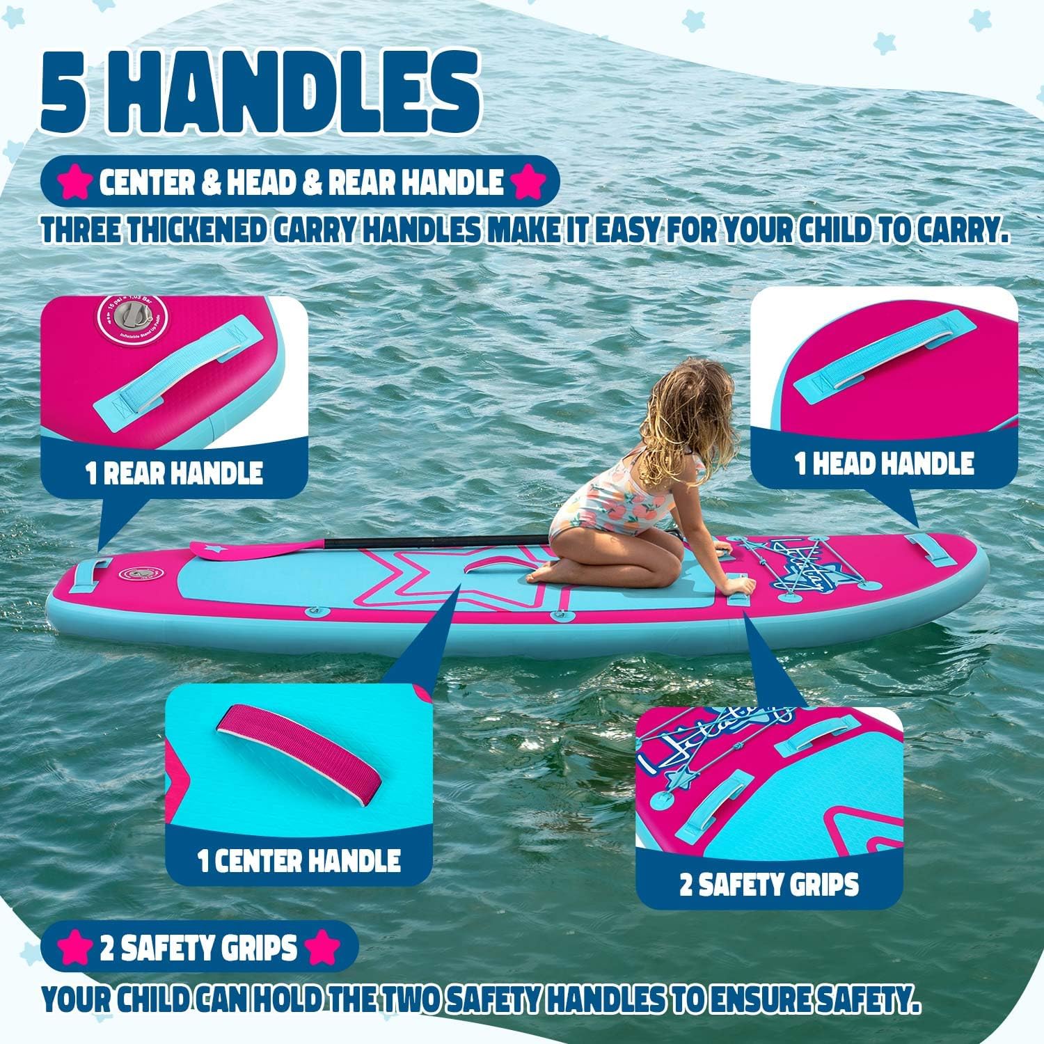Planche de Surf Gonflable - Accessoire Complet Stand Up Paddle Board Gonflable pour Enfant Jeunesse