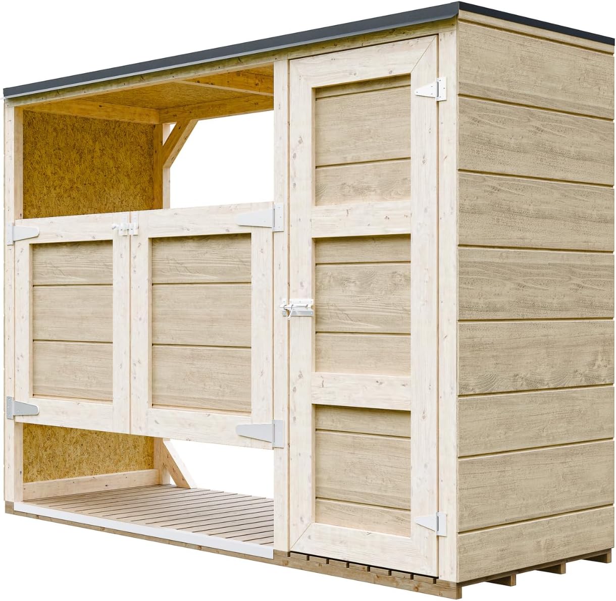 Abri de Jardin pour poubelles, Cache Poubelle extérieur 2x240L – Coffre de Rangement Exterieur, Armoire de Jardin, cabane de Jardin Exterieur – karaca-alisveris M981A