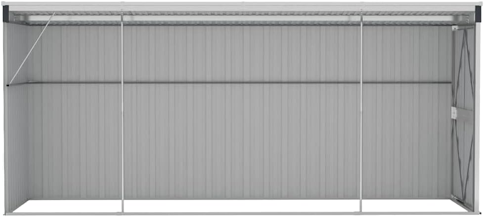 karaca-alisveris Abri de Jardin Mural Anthracite 118x382x178 cm Acier,Structures extérieures, Cabanes & abris de Jardin,316231