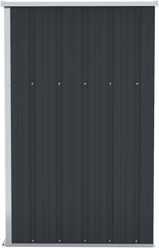 karaca-alisveris Remise de Jardin Murale Anthracite 118x100x178 cm Acier,Structures extérieures, Cabanes & abris de Jardin,316219