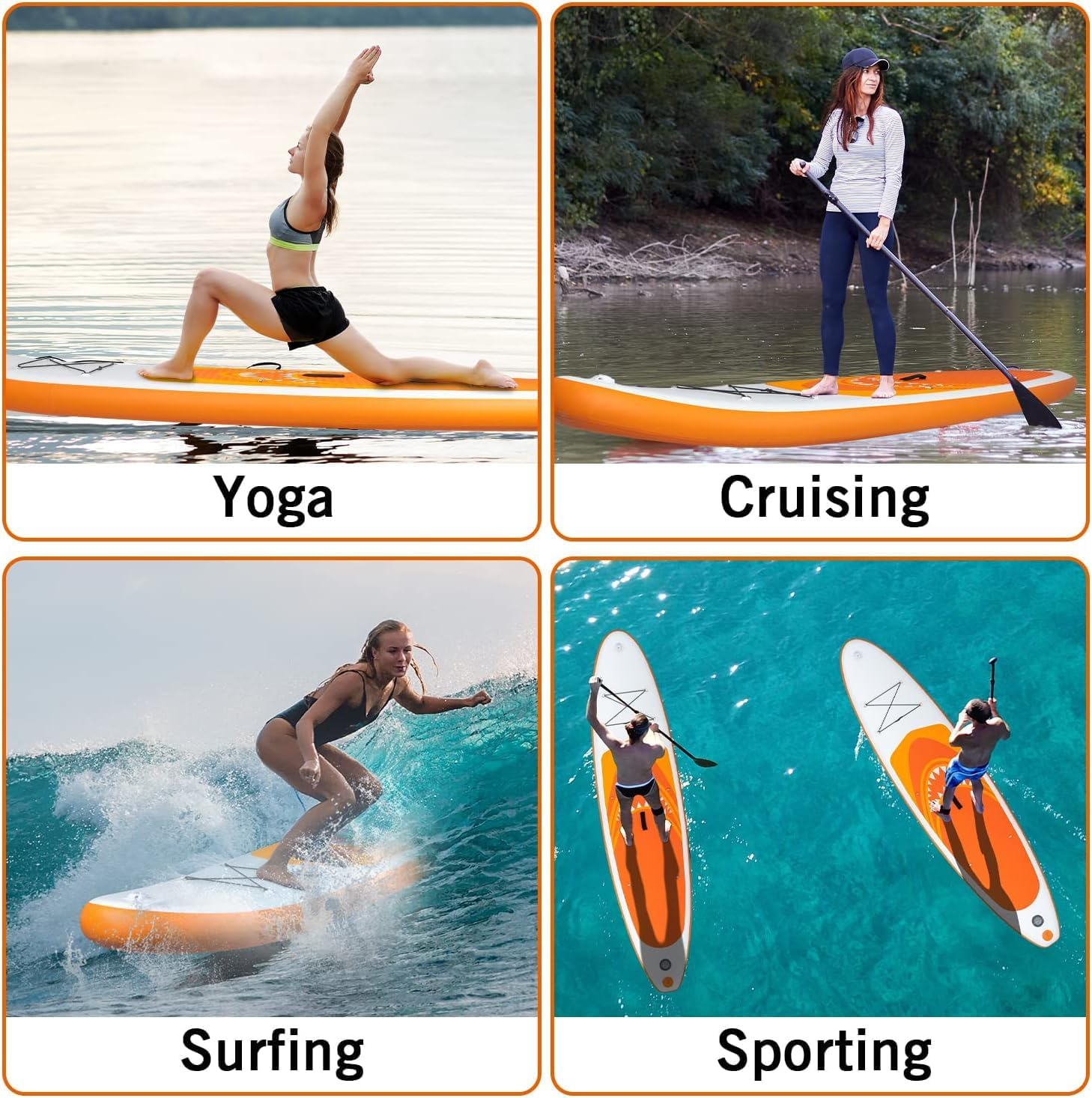 karaca-alisveris - Paddle Gonflable Adulte - 320/335cm - 2 personnes, siège kayak, pagaie alu, support caméra, pompe, 150kg