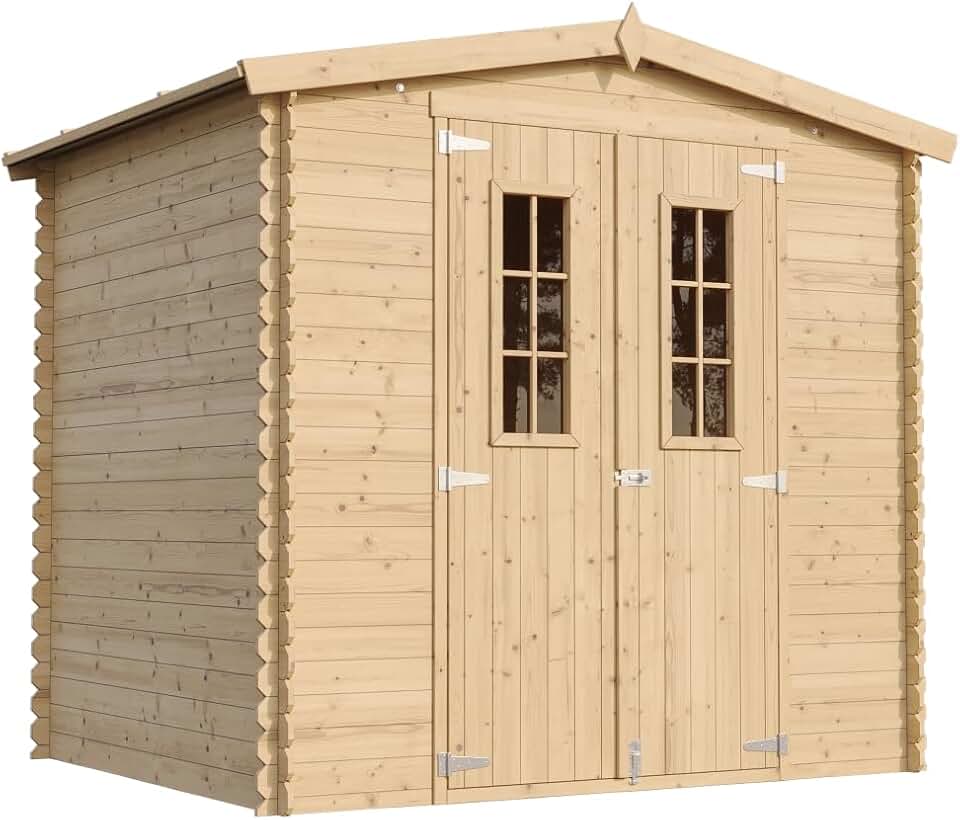 karaca-alisveris - abri de jardin bois 236x226x218 cm, plancher inclus, M369C+M369G