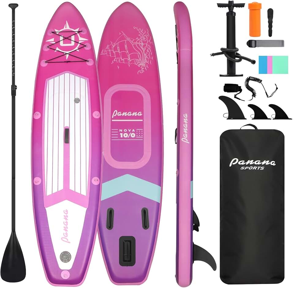 karaca-alisveris - Stand Up Paddle gonflable - kit complet, ultra-léger, pont antidérapant, pagaie réglable