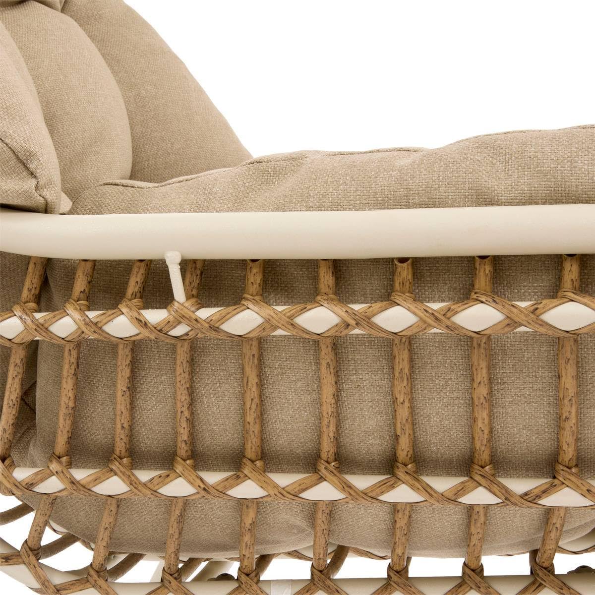 karaca-alisveris - Paopao Beige/Argile - salon 4 places - anti-rouille, coussins confortables