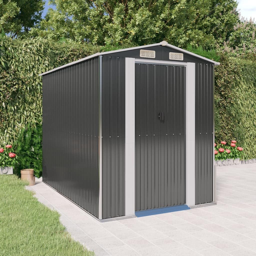 Abri de jardin anthracite 192x274x223 cm acier galvanisé, 3147450