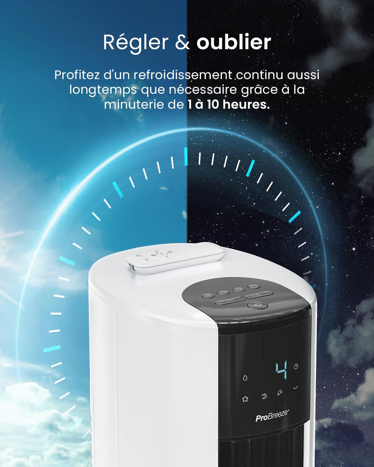 karaca-alisveris OmniAir Rafraichisseur d’Air 7L 3en1, 7 Vitesses, 3 Modes, Oscillant, Minuterie 10h, Climatiseur Mobile Sans Évacuation, Silencieux, Sans Conduit, Ventilateur Refroidisseur d'Air