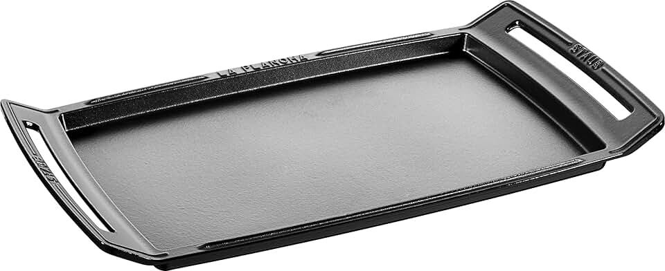 karaca-alisveris - Plancha Fonte Noire - 38x25 cm - Rectangulaire, Durable