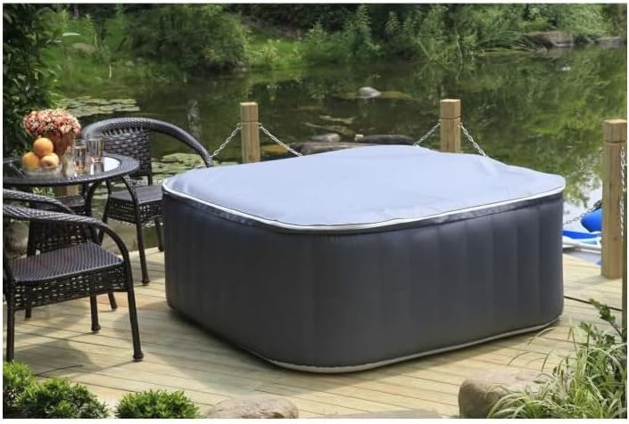 SUN SPA Spa gonflable carré laminé 4 personnes - 1,57 x 0,67 m