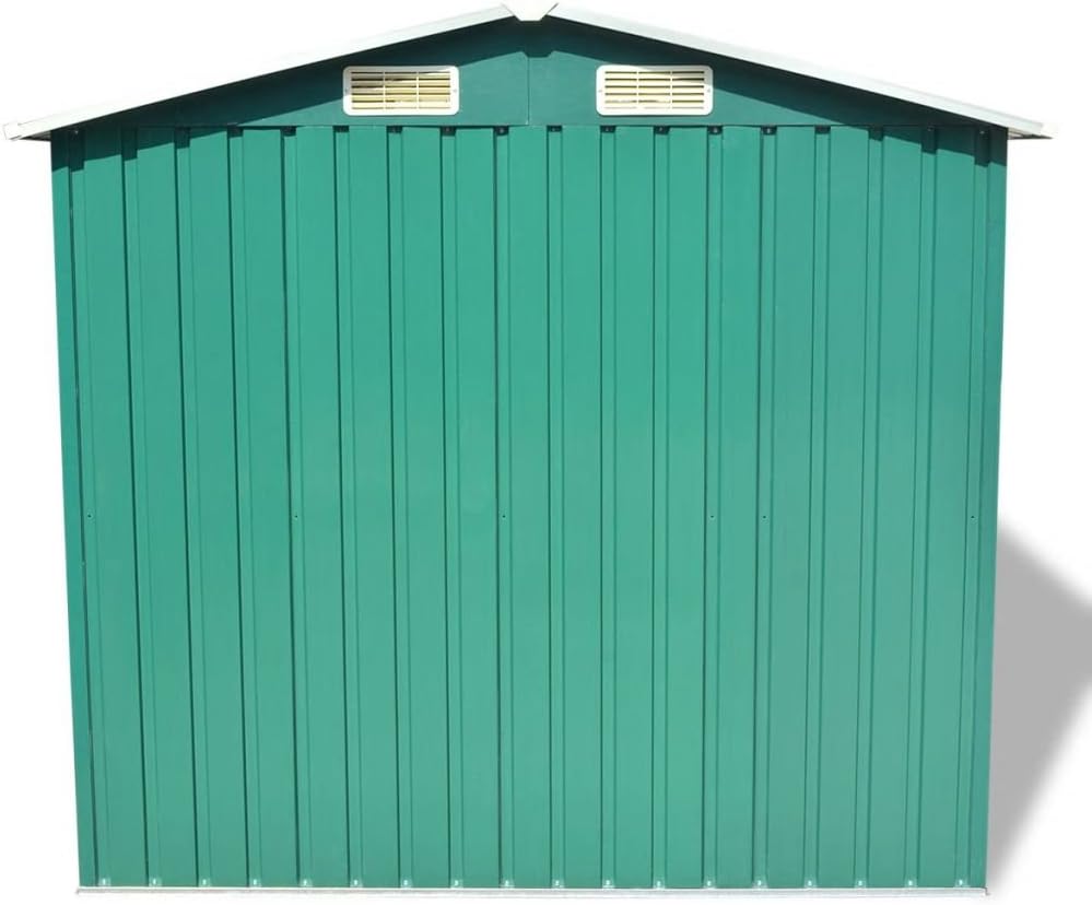 Abri de jardin, Abri d'extérieur, coffre extérieur jardin, abri de jardin, abris pour extérieur, métal 204 x 132 x 186 cm Vert