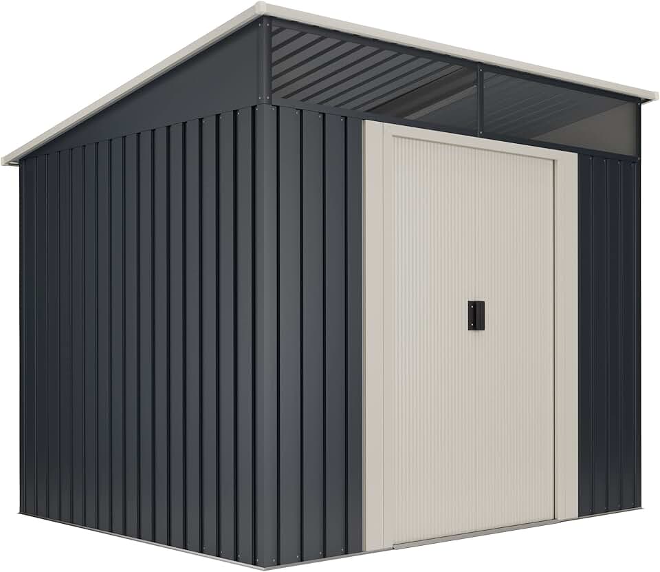 karaca-alisveris - Stark - 194x239x203cm - Abri métal, fenêtre, porte double, toit plat