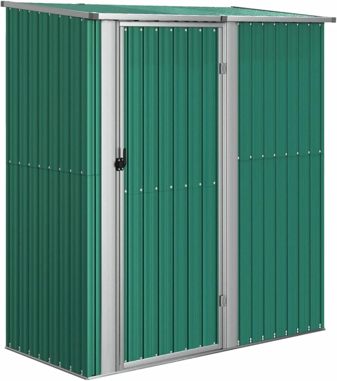 Abri de jardin - acier galvanisé vert - 180,5x97x209,5 cm - résistant intempéries